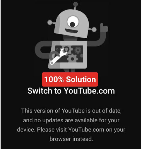 Switch To YouTube.com YouTube Problem Solved 2024