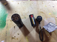 Disassembling the flashlight