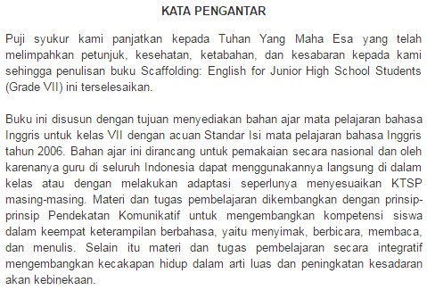 Contoh Kata Pengantar Buku Bahasa Inggris  Contoh Kata 