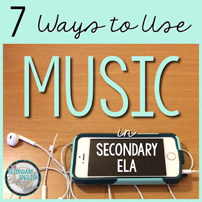 Using music in secondary ELA is a great way to increase student engagement and productivity. Check out the Secondary English Coffee Shop blog for some amazing ideas and a freebie to get you started! By Danielle at Nouvelle ELA.