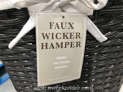 Costco 1230412 - Laundry doesn't have to be unsightly with the Baum Faux Wicker Hamper