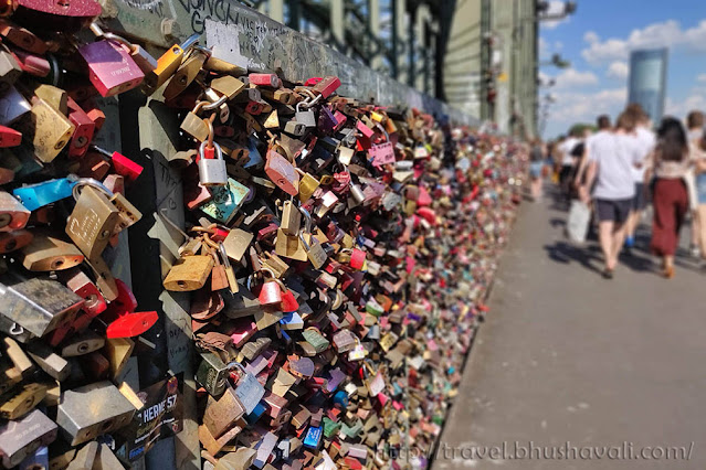 One day in Cologne Hohenzollern Love Locks Bridge