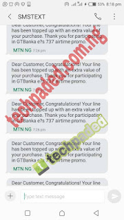 gtbank free airtime