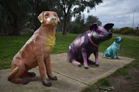 Albury Street Art | Logans Rd Dog park mural by Kade Sarte