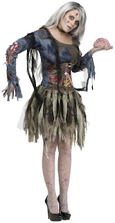  Women's Female Complete Zombie Adult Costume for Halloween