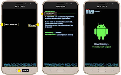 Download mode Samsung Galaxy J3