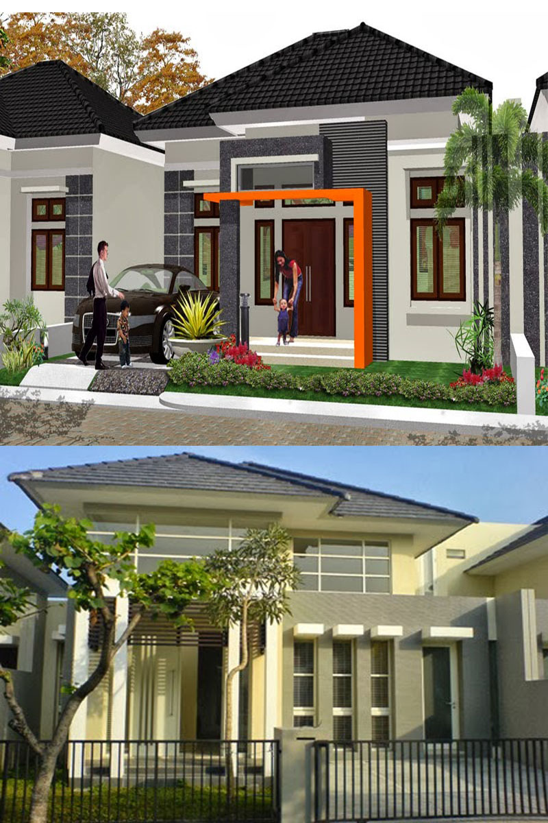 Kumpulan Desain Rumah Minimalis Modern: Contoh kombinasi 