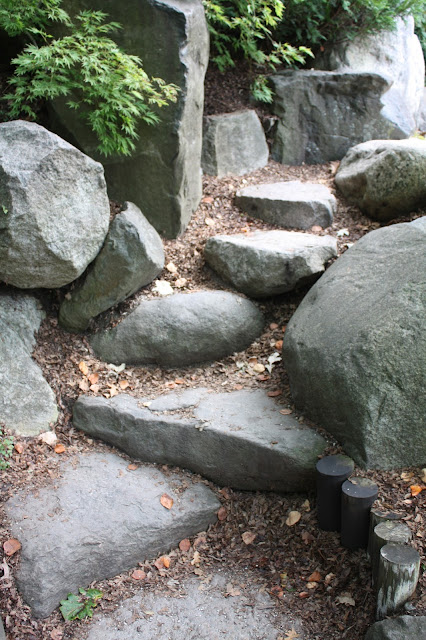 Stones to walk up at Anderson Japanese Gardens