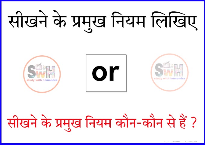 सीखने के प्रमुख नियम कौन-कौन से हैं? समझाइये || Mention the important laws of learning