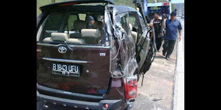 Mobil Saipul Jamil Setelah Kecelakaan
