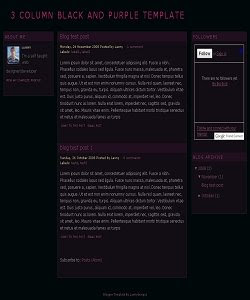 Purple Black Blogger Template