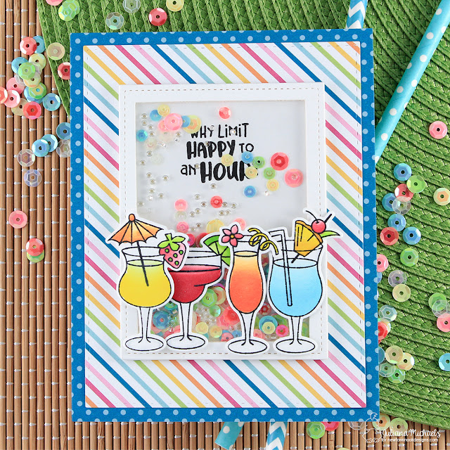 Happy Hour Shaker Card by Juliana Michaels featuring Cocktail Mixers Stamp Set by Newton's Nook Designs