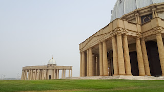 The basilica's begin of construction was done in 1985