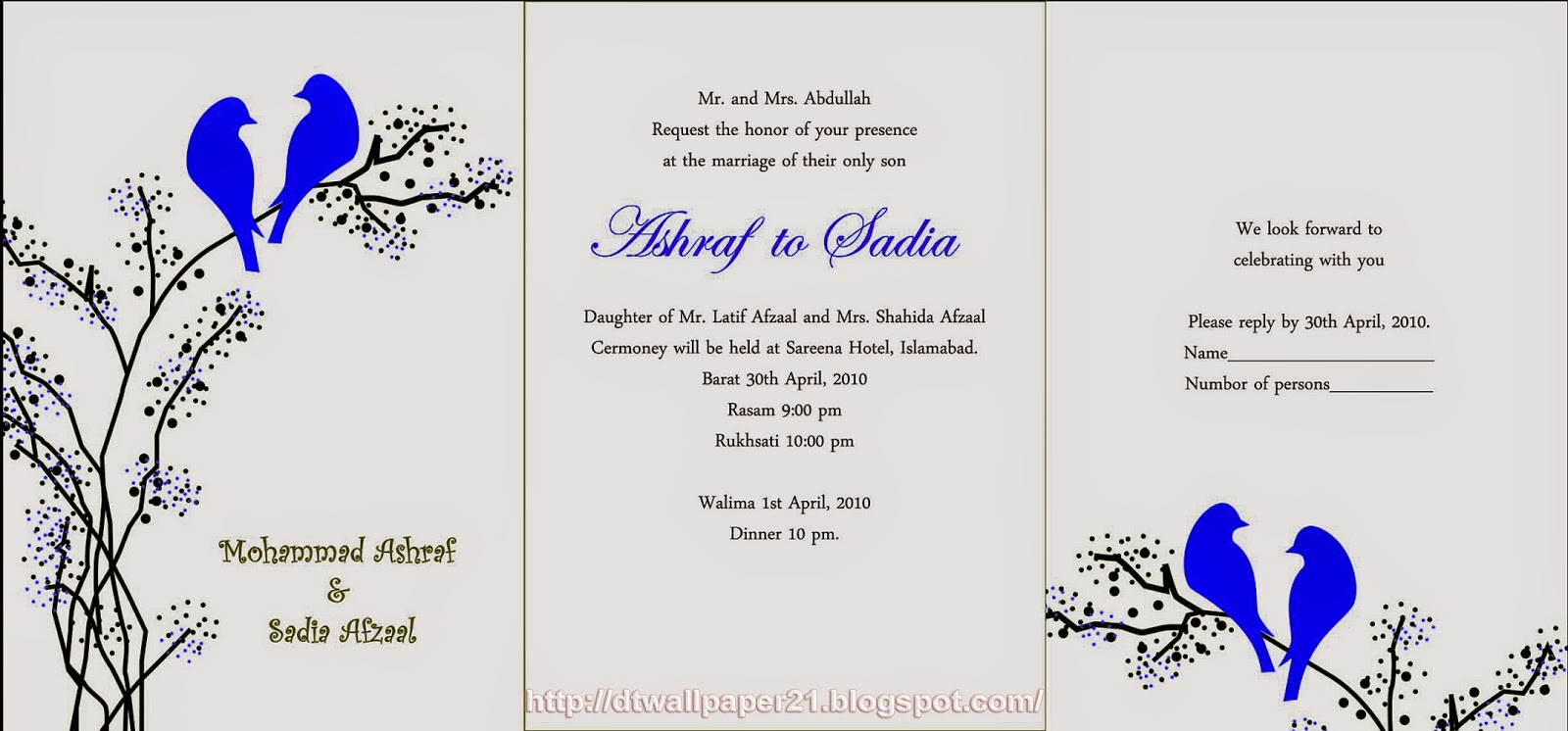 Wedding invitation cards vectors