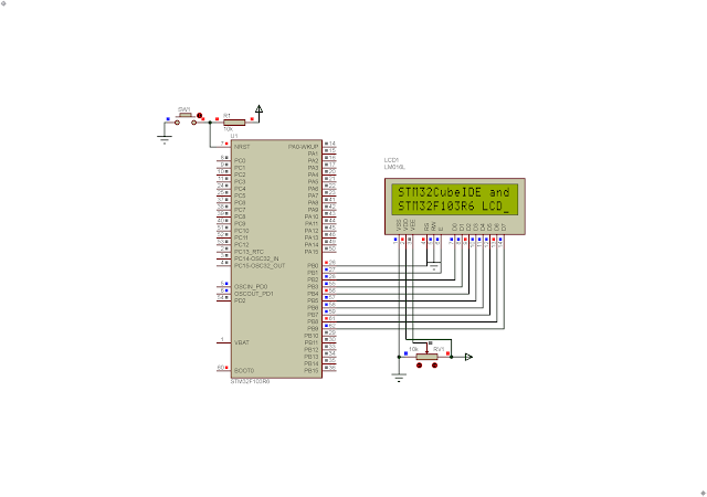 STM32F103R6 GPIO Interfaces To A Character LCD In 8-Bit Mode