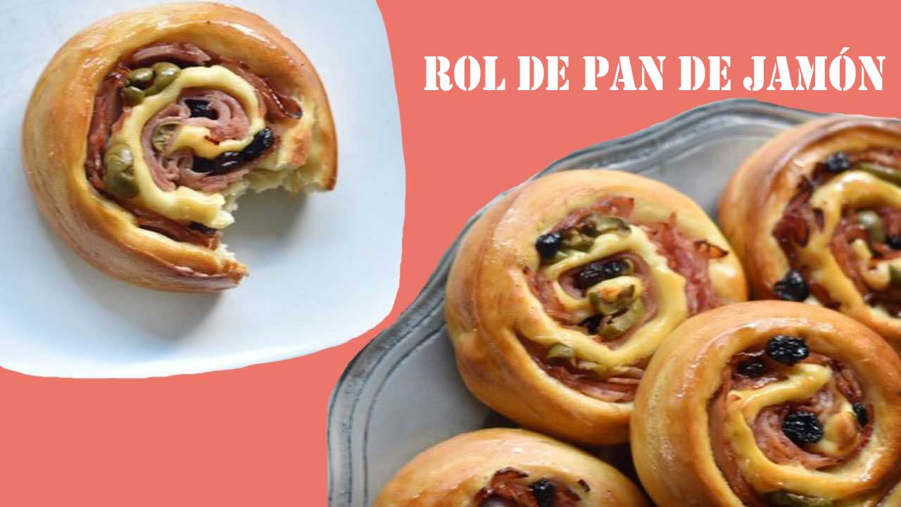 Pan de jamón en forma de rol