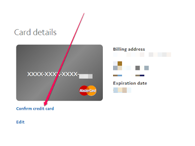 confirm paypal card 