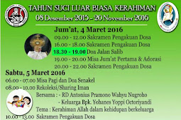 Jadwal Kegiatan Tahun Suci Luar Biasa Kerahiman 