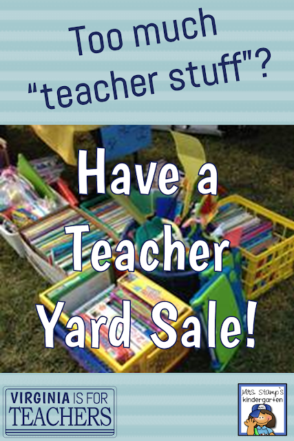 Wondering what to do with all your extra "teacher stuff"?  Why not have a Teacher Yard Sale!?