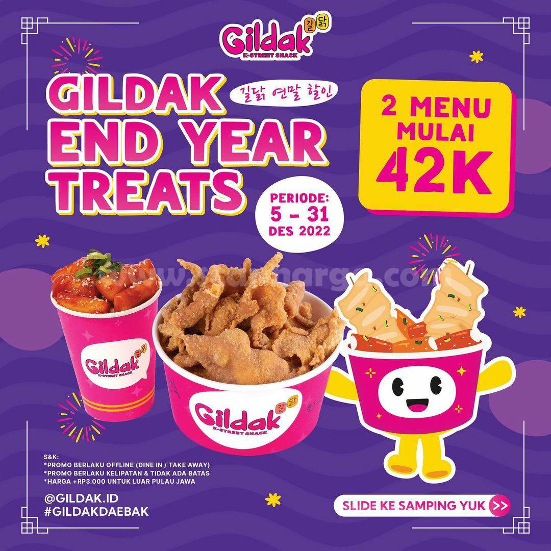 Promo GILDAK END YEAR TREATS – 2 Menu mulai Rp 42RB