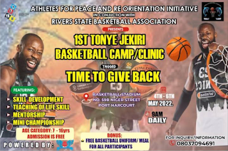 Nigerian Basketball Star To Host First Basketball Camp/Clinic for Kids in Port Harcourt