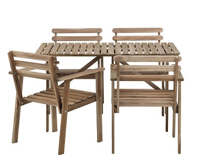 ASKHOLMEN gray-brown garden furniture