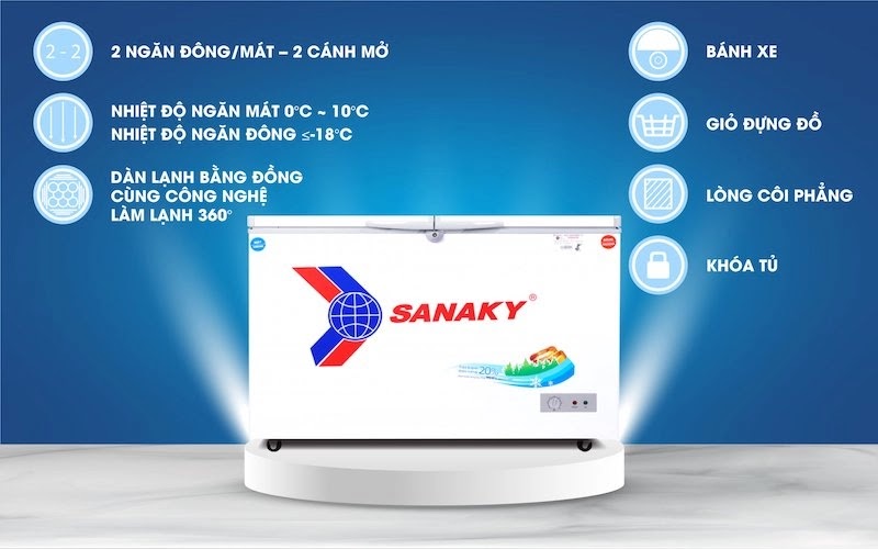 Tủ đông Sanaky VH-5699W1 560 lít