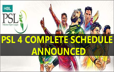 Pakistan Super League 2019 Schedule announced