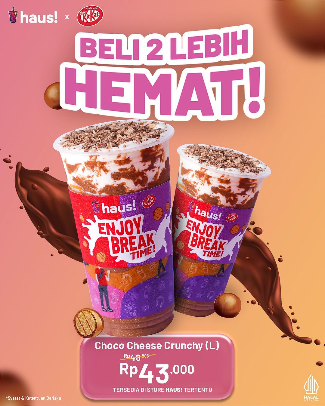 Promo HAUS Beli 2 Lebih Hemat! Harga Spesial 2 KITKAT Drinks Cuma Rp. 43.000