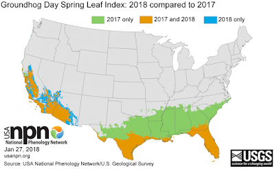 NPN Spring leaf index at Groundhog Day
