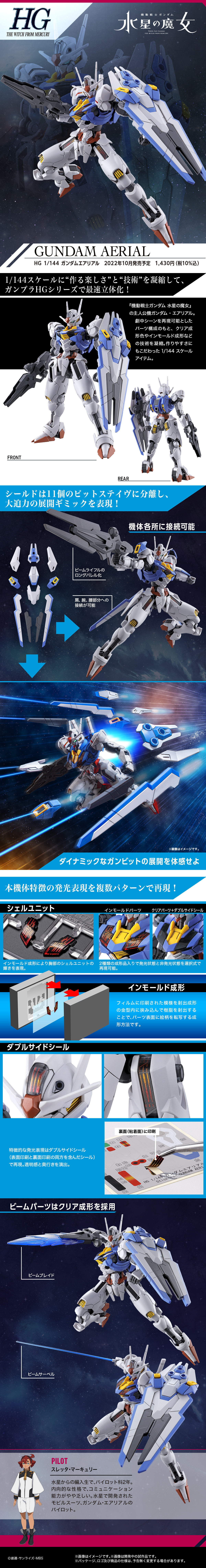 HG 1/144 XVX-016 Gundam Aerial, Bandai