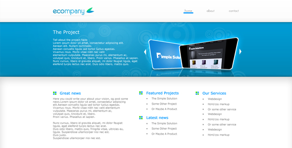 Ecompany - Corporate PSD Templates