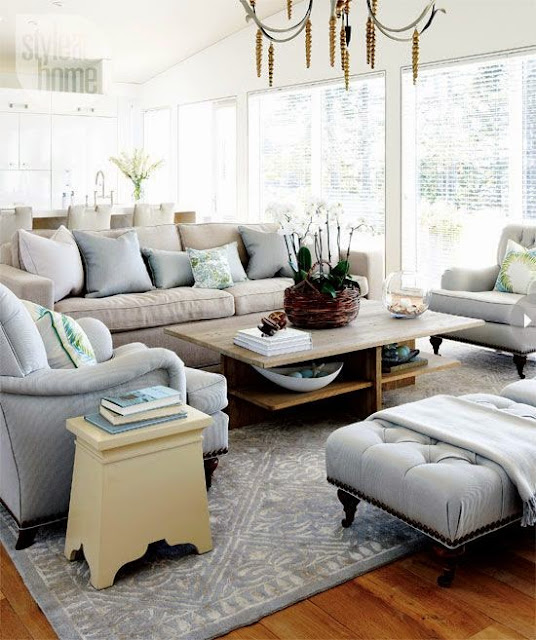 traditionally designed gray living room