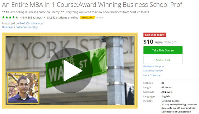 [95% Off] An Entire MBA in 1 Course:Award Winning Business School Prof|Worth 200$