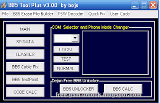 free BB5 Tool Plus v3.00 calc 
unlock repair