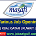 Various Job Opening at Masafi - UAE | KSA | QATAR | KUWAIT | OMAN