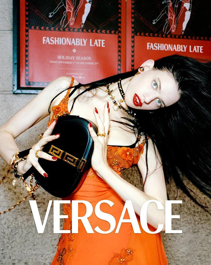 Versace’s Holiday 2022 campaign starring top model Lily McMenamy
