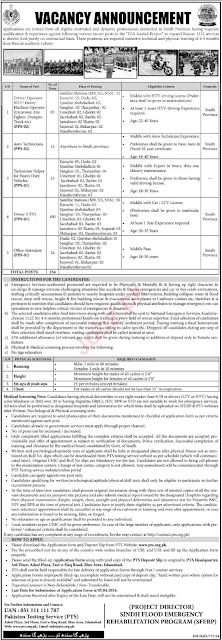 Sindh Flood Emergency Rehabilitation Project Islamabad Jobs March  2024
