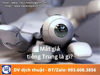 Mắt giả tiếng Trung là gì?