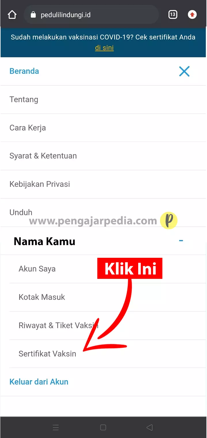 Cara Mencetak Sertifikat Vaksin Covid-19 - www.pengajarpedia.com