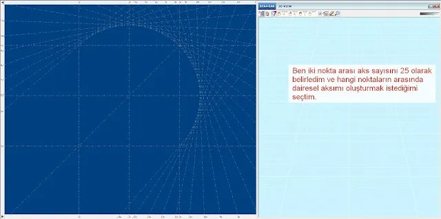 sta4cad programında dairesel aks tanımlamak