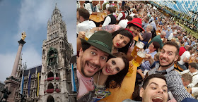 A Praça principal da cidade, Marienplatz e a Oktoberfest - Munique - Baviera - Alemanha