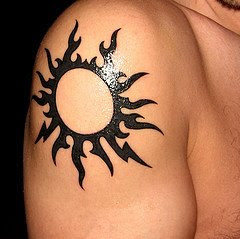 Sun Tribal Tattoo Design