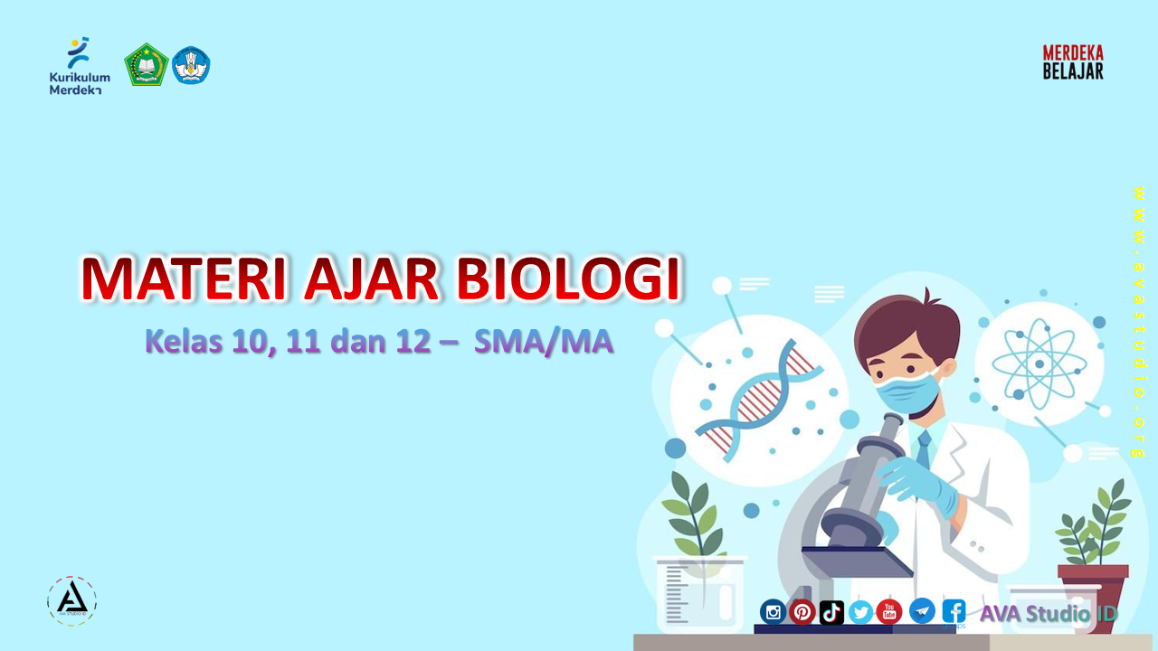 Materi Ajar Biologi Kelas 10, 11 dan 12 SMA/MA || Kurikulum Merdeka