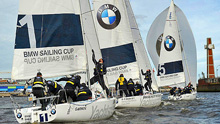 J/80s sailing BMW Sailing Cup- Berlin, Germany