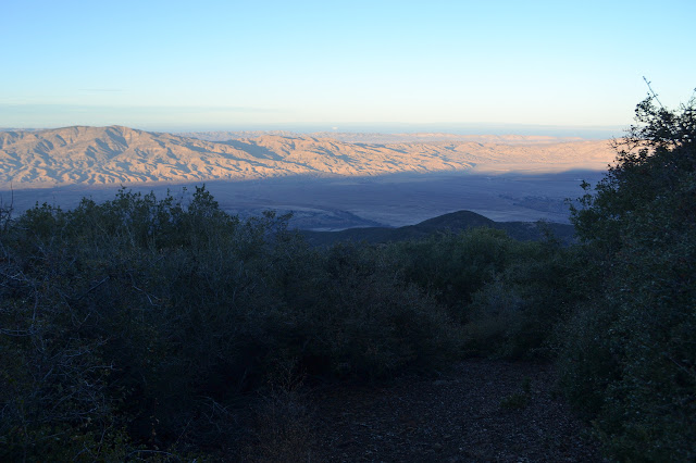 along the ridge