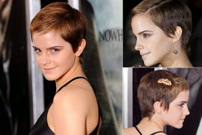 Emma Watson short haircut with bang