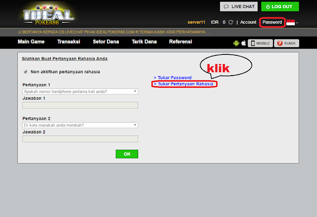 ganti pertanyaan poker online indonesia