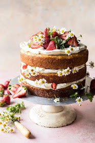 Celebrate Shavuot with a strawberry chamomile naked cake | Land of Honey
