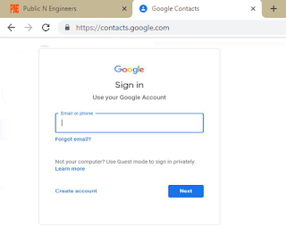 Log Into Google Contact